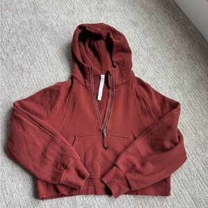 Lululemon Athletica Brown Red Oversized Cropped Sweatshirt